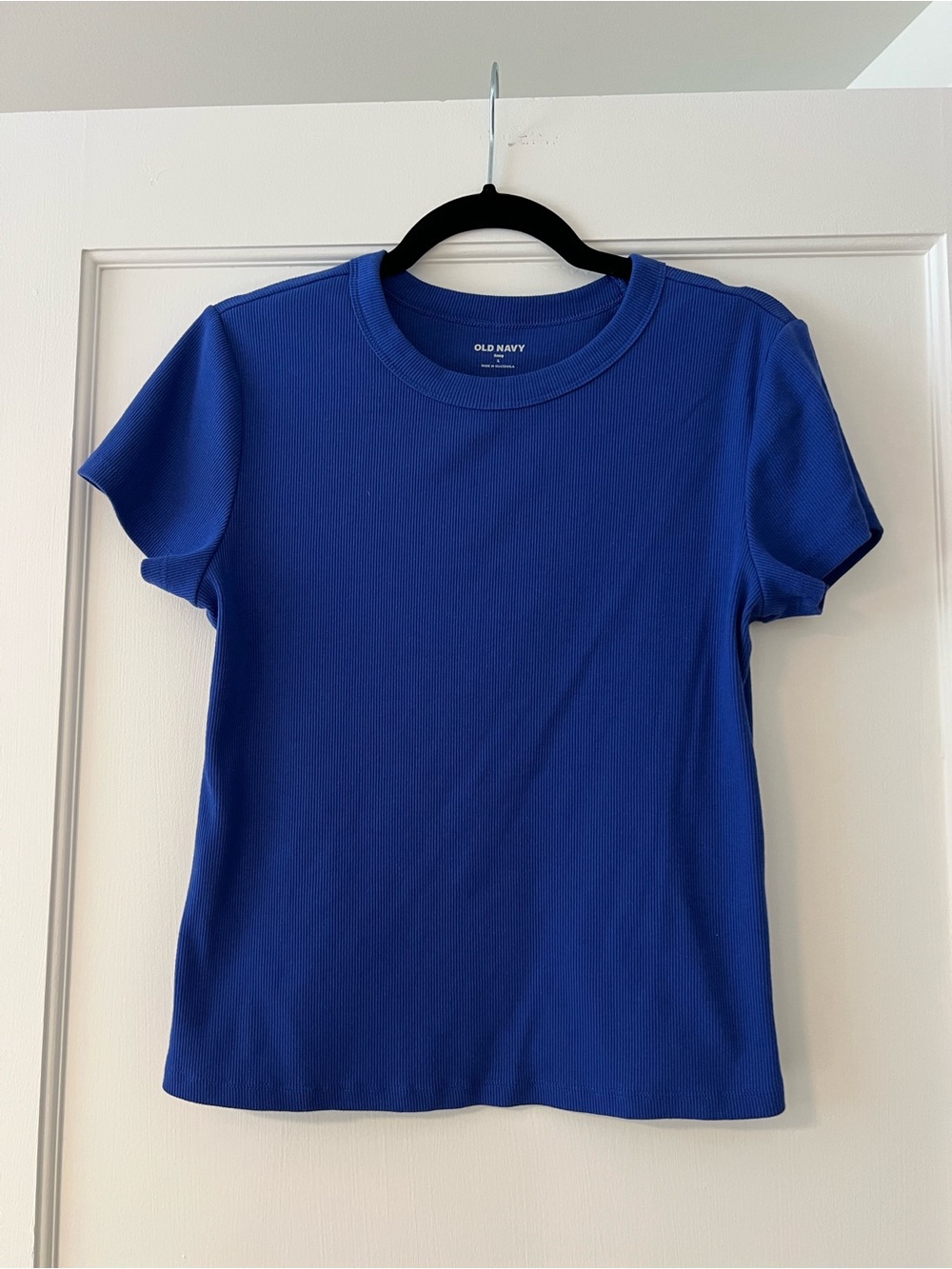 Old Navy Cobalt Ribbed Short Sleeve Top